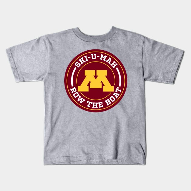 SKI-U-MAH - ROW THE BOAT Kids T-Shirt by Josh Wuflestad